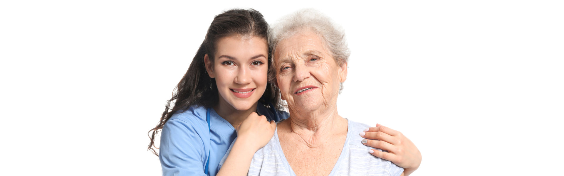 nurse smiling with senior