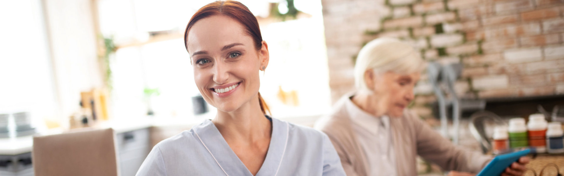 nurse smiling at the camera